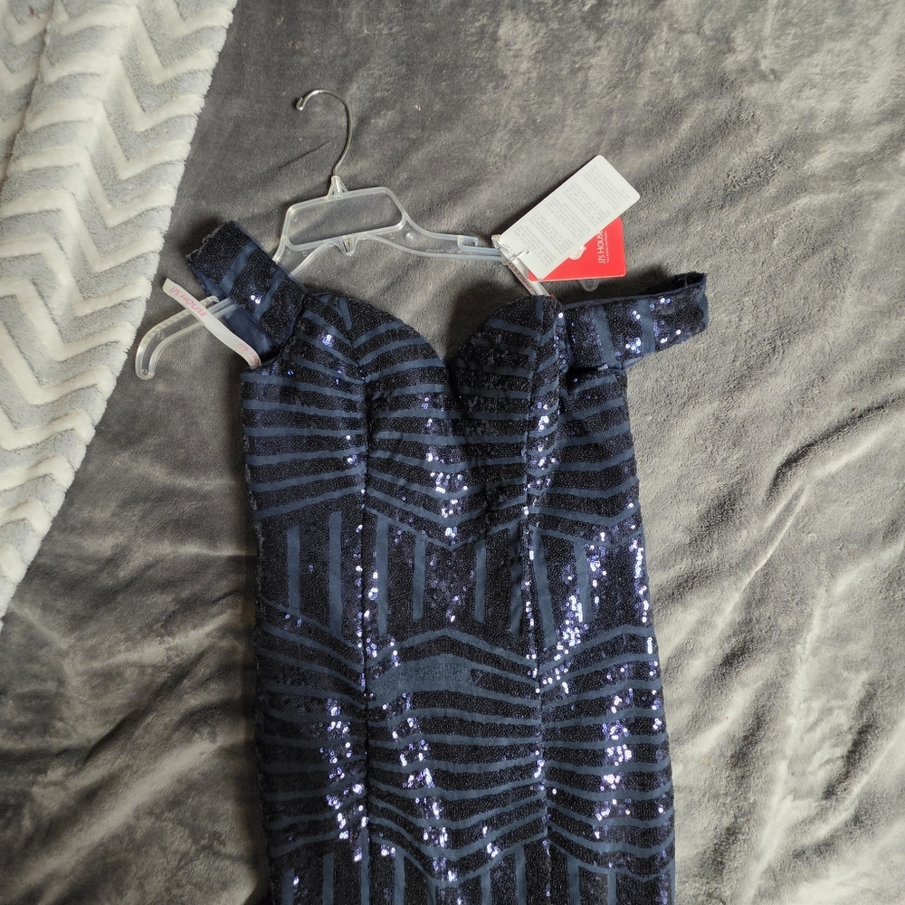 JJ's House navy sequin mermaid gown - Picture 8 of 8